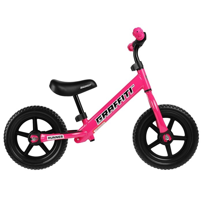 Беговел 12 Беговел 12" GRAFFITI Runner, цвет розовый