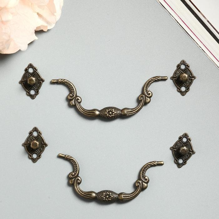 Ручка для шкатулки металл Ручка для шкатулки металл "Антракт" 8,5х2 см