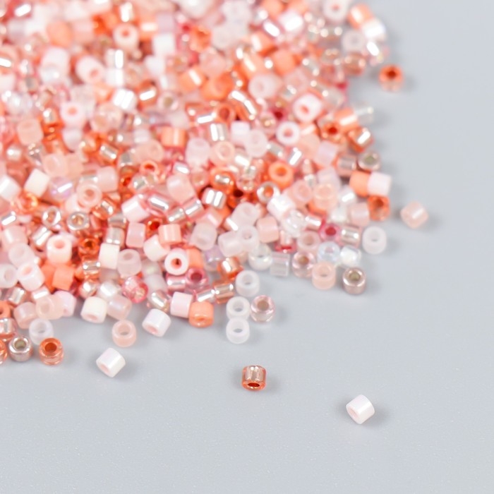 Бисер стекло 12/0  Бисер стекло 12/0 "Перламутр. Розовое ассорти" 10 гр