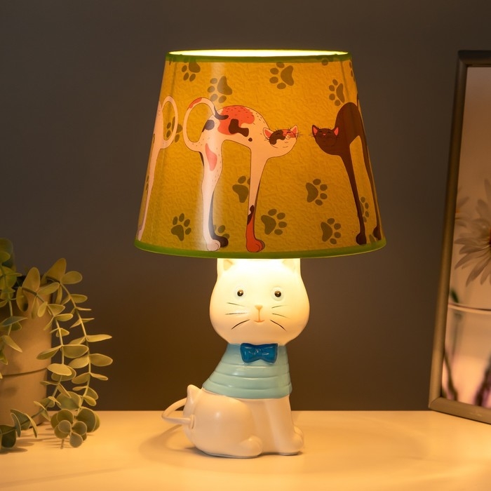 Настольная лампа "Котенок" Е14 15Вт белый  20х20х32 см RISALUX