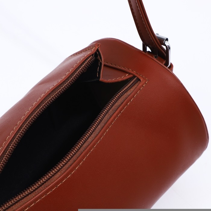 Сумка кросс-боди на молнии, цвет коричневый