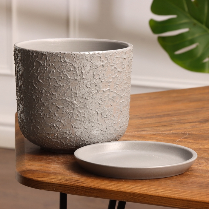 Горшок цветочный Лава серая 1.6 л Горшок цветочный Лава серая 1.6 л