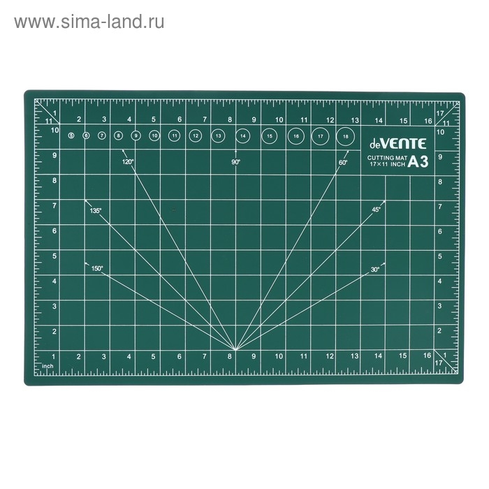 Коврик для резки макетный A3 deVENTE, 3 мм, непрорезаемый, двусторонний, трёхслойный Коврик для резки макетный A3 deVENTE, 3 мм, непрорезаемый, двусторонний, трёхслойный