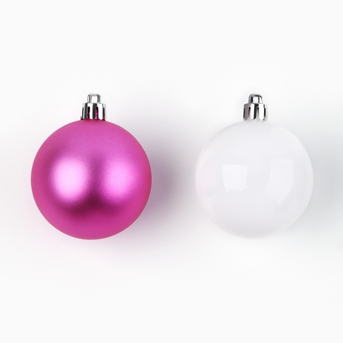 Шары ёлочные новогодние, на Новый год, d=6 см, 8 шт., цвет красный Шары ёлочные новогодние, на Новый год, d=6 см, 8 шт., цвет красный