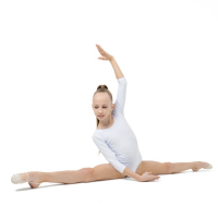 Купальник для гимнастики и танцев Grace Dance, р. 26, цвет белый