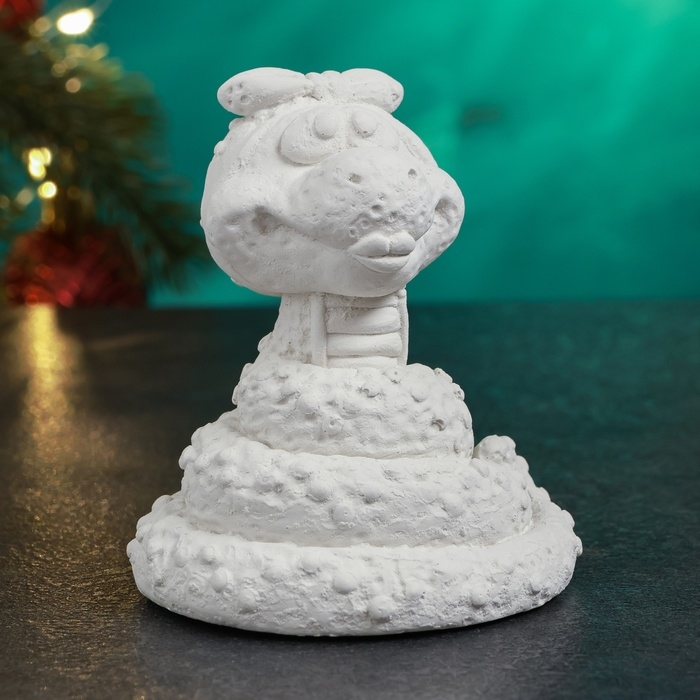 Новый год. Символ 2025. Фигура для раскраски  Новый год. Символ 2025. Фигура для раскраски "Змея Марфа" 6х6,5х7,5см