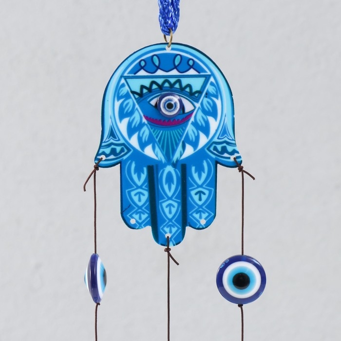 Музыка ветра металл, дерево Музыка ветра металл, дерево "Абхая мудра" 3 колокольчика h=34 см