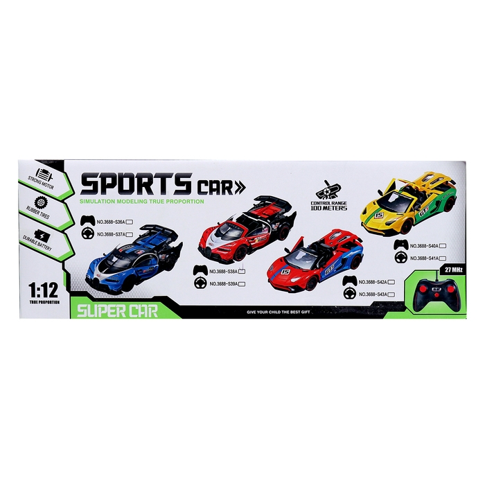 Машина радиоуправляемая «Купе», 1:12, открываются двери, работает от аккумулятора, цвет синий Машина радиоуправляемая «Купе», 1:12, открываются двери, работает от аккумулятора, цвет синий