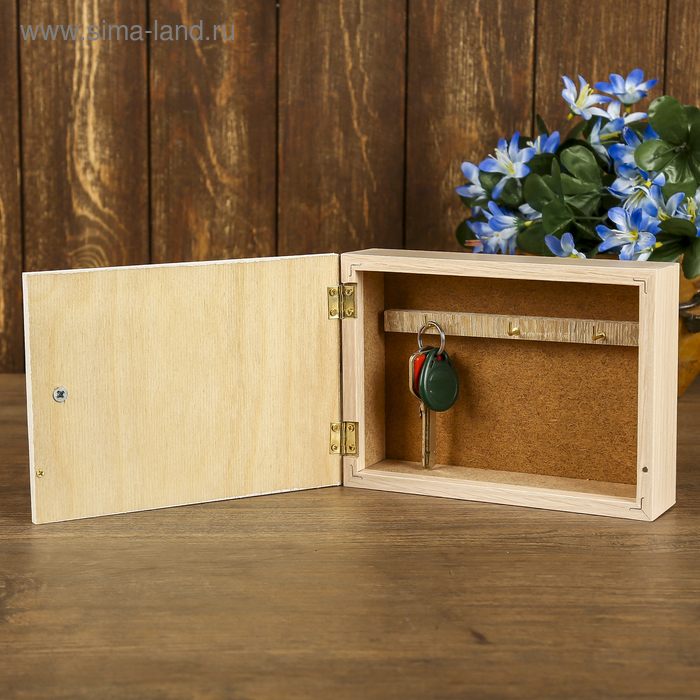 Ключница Ключница "Меловка" белый 12х17 см МИКС