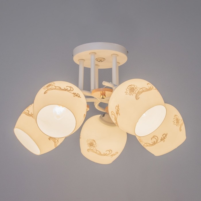 Люстра Люстра "Габриэль" 5х60Вт Е27 Белый 46х46х28см