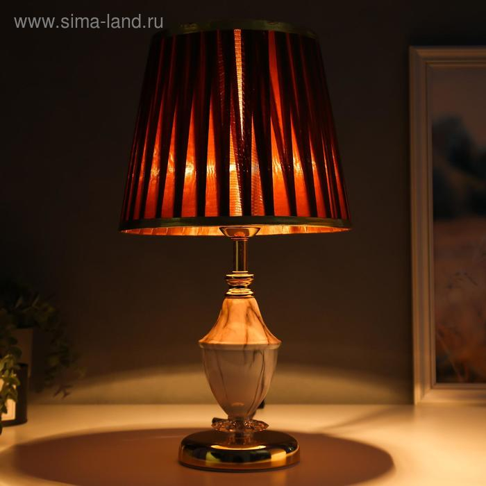 Лампа настольная 16141/1 E27 40Вт бело-золотой 25х25х44 см RISALUX