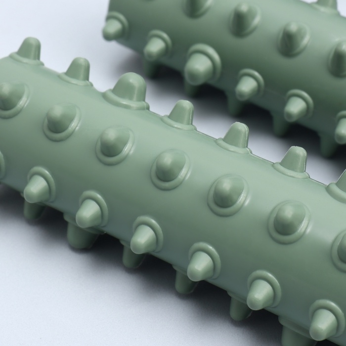 Массажёр с шипами, универсальный, 2 части, 9,5 × 3 см, цвет зелёный Массажёр с шипами, универсальный, 2 части, 9,5 × 3 см, цвет зелёный