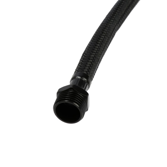 Подводка гибкая для воды ZEIN engr, нейлон, 1/2 Подводка гибкая для воды ZEIN engr, нейлон, 1/2", гайка-штуцер, 80 см, с ключом, черная