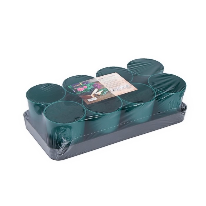 Набор для рассады: стаканы по 500 мл (8 шт.), поддон 40 × 20 см, цвет МИКС, Greengo Набор для рассады: стаканы по 500 мл (8 шт.), поддон 40 × 20 см, цвет МИКС, Greengo