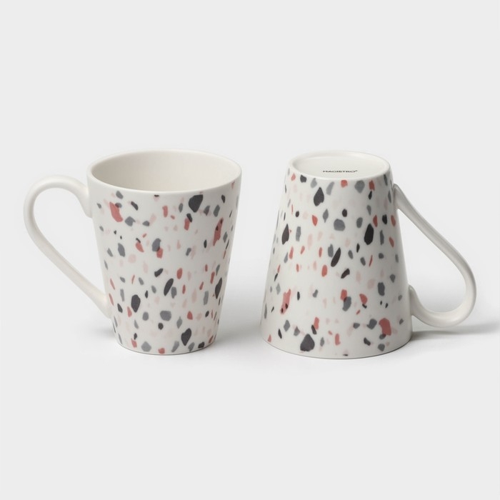 Набор кружек фарфоровых Magistro Terazzo, 350 мл, 2 шт Набор кружек фарфоровых Magistro Terazzo, 350 мл, 2 шт