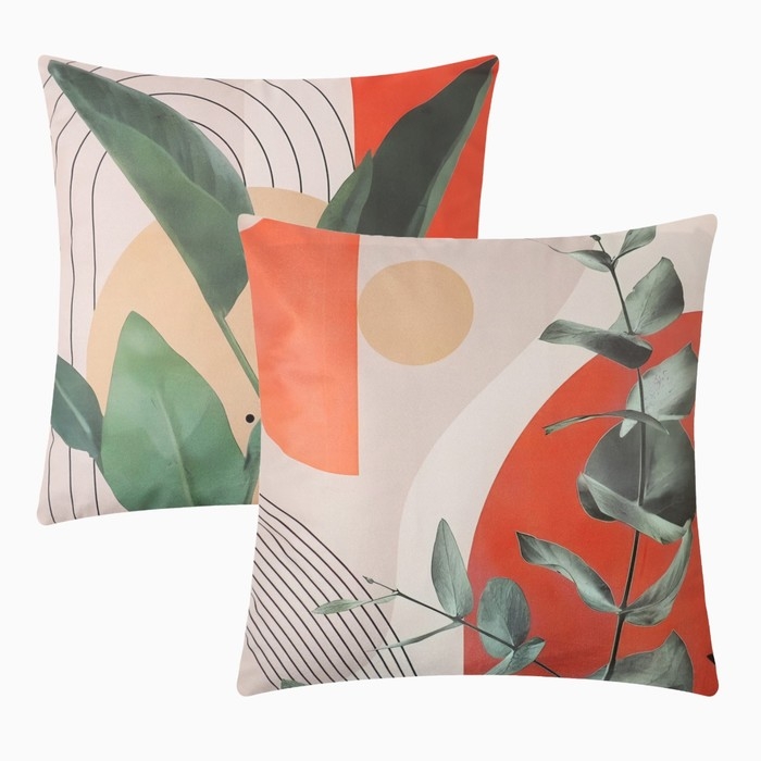 Набор декоративных наволочек Этель Набор декоративных наволочек Этель "Эстетика" 45 х 45 см - 2 шт, полиэстер, велюр