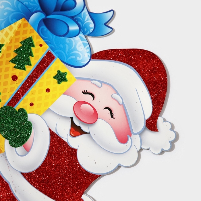 Декоративное украшение (подставка)  Декоративное украшение (подставка) "Дед мороз с подарком" 33х25,5 см