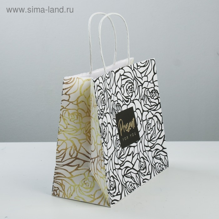 Пакет подарочный крафтовый, упаковка, «Present for you», 25 х 22 х 12 см Пакет подарочный крафтовый, упаковка, «Present for you», 25 х 22 х 12 см