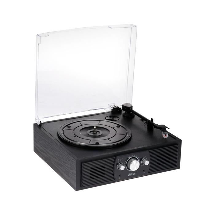 Проигрыватель виниловых дисков Ritmix LP-200B, 10 Вт, 3 скорости, BT, AUX, FM, RCA, черный Проигрыватель виниловых дисков Ritmix LP-200B, 10 Вт, 3 скорости, BT, AUX, FM, RCA, черный