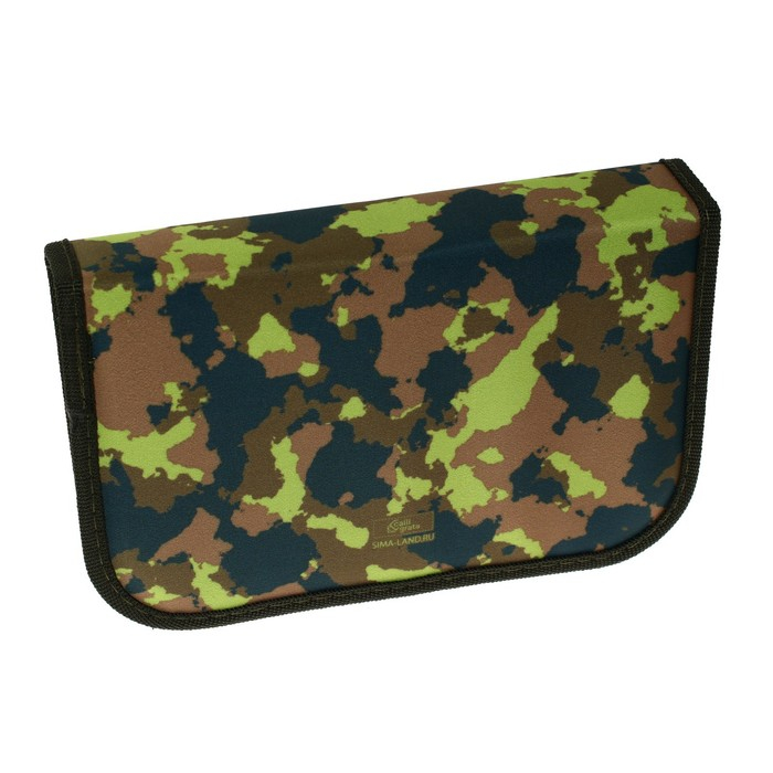 Пенал 1 секция, 130 х 210 х 40 мм, 2 откидные планки, тканевый, Calligrata TOP, Content Пенал 1 секция, 130 х 210 х 40 мм, 2 откидные планки, тканевый, Calligrata TOP, Content "Камуфляж"