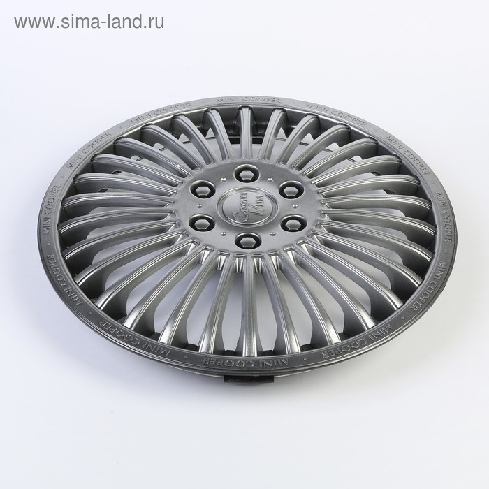 Колпаки колесные R14 Колпаки колесные R14 "МИНИ-КУПЕР", серебристый, набор 4 шт
