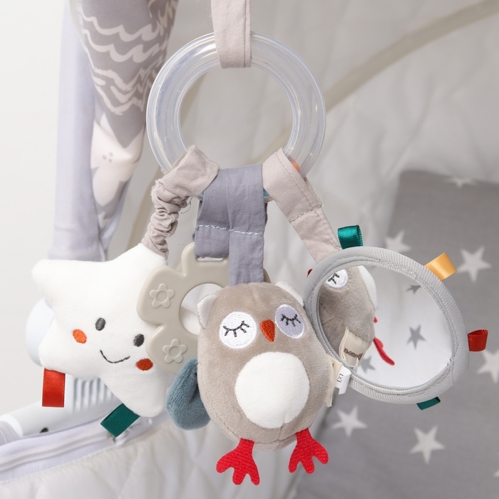 Подвеска - погремушка «Совушка», прорез., пищалка, шуршит, на кроватку, коляску, Крошка Я Подвеска - погремушка «Совушка», прорез., пищалка, шуршит, на кроватку, коляску, Крошка Я