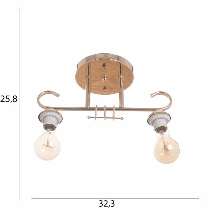 Люстра Люстра "Алета" 2х40Вт БП Е27 Золото МОДЕЛЬ: 2800430