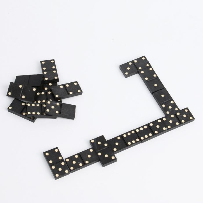 Настольная игра, домино, Настольная игра, домино, "Классическое", 28 шт, костяшка 4 х 2 х 0.5 см