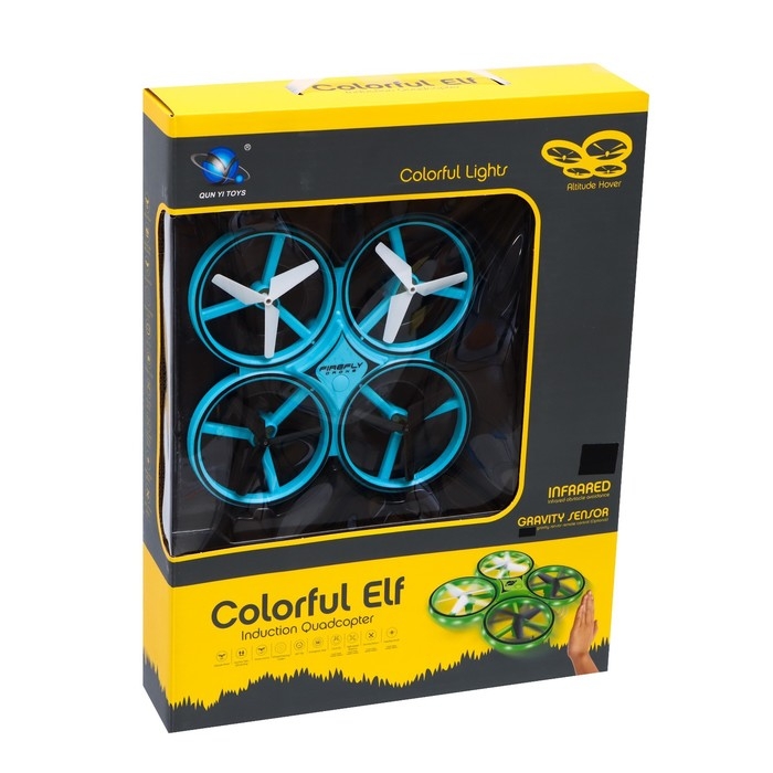 Квадрокоптер радиоуправляемый DRONE, подсветка, работает от аккумулятора, цвет синий Квадрокоптер радиоуправляемый DRONE, подсветка, работает от аккумулятора, цвет синий