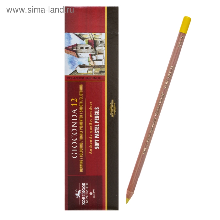 Пастель сухая в карандаше Koh-I-Noor GIOCONDA 8820/36 Soft Pastel, лимонно-жёлтая Пастель сухая в карандаше Koh-I-Noor GIOCONDA 8820/36 Soft Pastel, лимонно-жёлтая