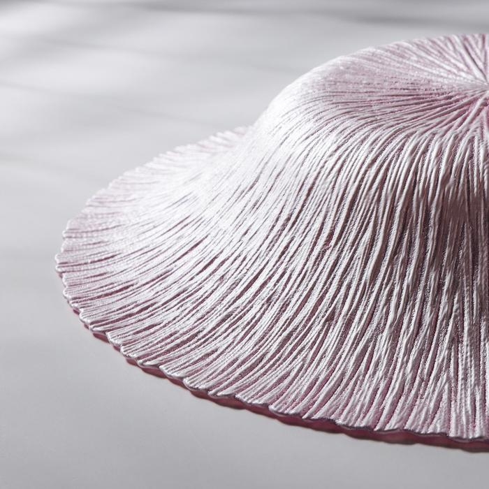 Блюдо сервировочное «Аметист», d=40 см, цвет розовый