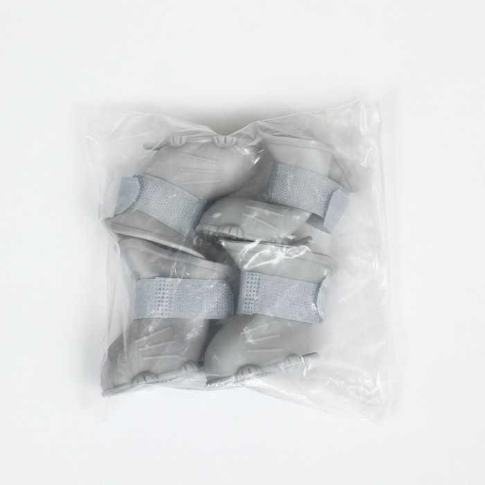 Ботинки для собак, резиновые, набор 4 шт, размер L , серые Ботинки для собак, резиновые, набор 4 шт, размер L , серые