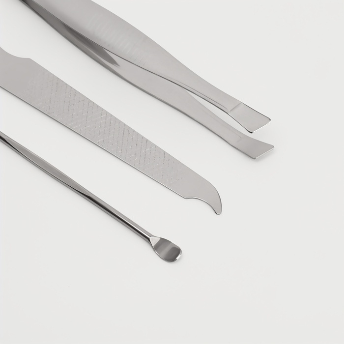 Набор маникюрный, 6 предметов, в футляре, розовый Набор маникюрный, 6 предметов, в футляре, розовый