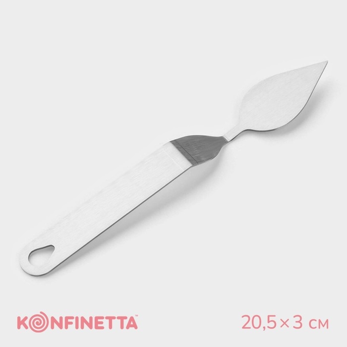Лопатка кондитерская KONFINETTA, 20,5×3 см, рабочая часть 6×3 см, цвет серебристый Лопатка кондитерская KONFINETTA, 20,5×3 см, рабочая часть 6×3 см, цвет серебристый