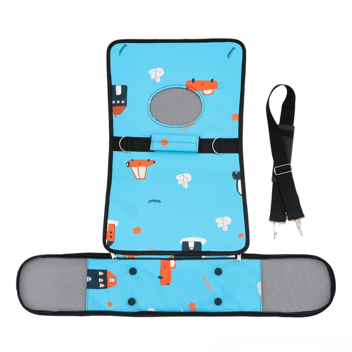 Сумка - переноска для животных  Сумка - переноска для животных "Путешественник", голубая, размер S, 37,5 х 17 х 22 см