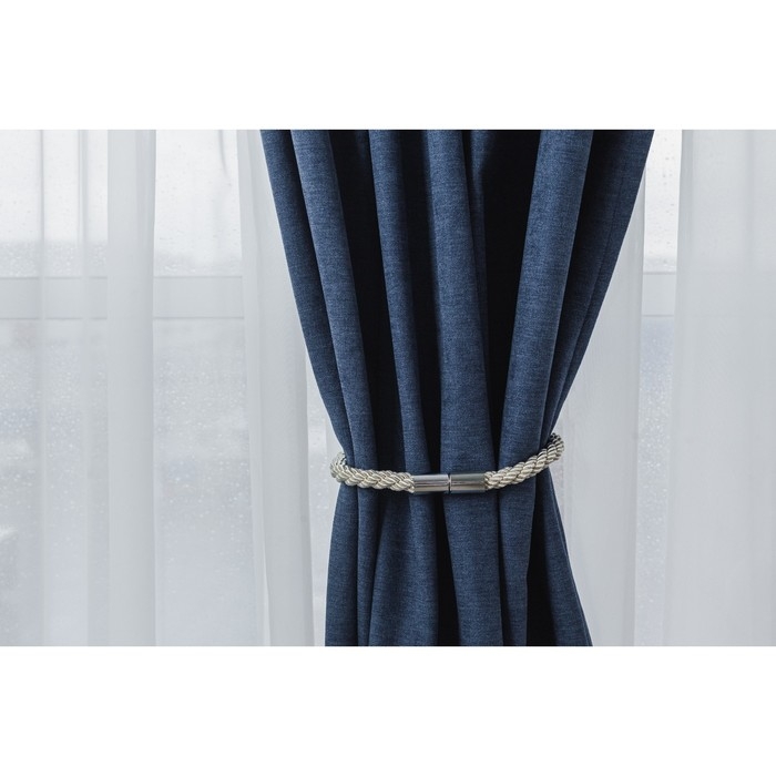 Подхват для штор «Шнур витой», d = 1,5 × 59 см, цвет молочный Подхват для штор «Шнур витой», d = 1,5 × 59 см, цвет молочный