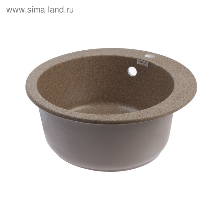 Мойка кухонная из камня ZETT lab. 5/Q9, d=495 мм, матовая, терракотовая Мойка кухонная из камня ZETT lab. 5/Q9, d=495 мм, матовая, терракотовая