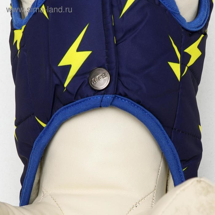 Куртка для собак  Куртка для собак "Молния", S (ДС 20 см, ОШ 23 см, ОГ 32 см), тёмно-синяя