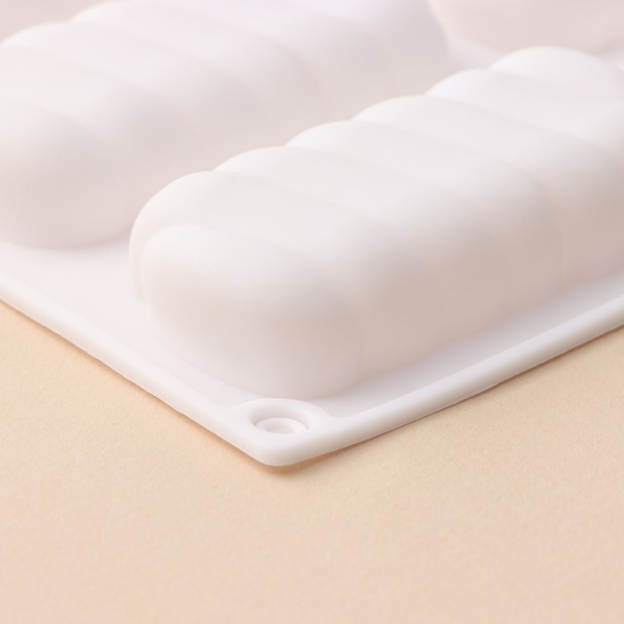 Форма для муссовых десертов и выпечки KONFINETTA «Корде», 30×17,5×2 см, 9 ячеек (9×4,5 см), цвет белый Форма для муссовых десертов и выпечки KONFINETTA «Корде», 30×17,5×2 см, 9 ячеек (9×4,5 см), цвет белый