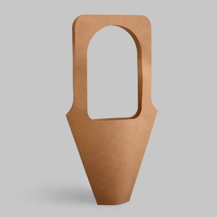 Переноска для цветов, крафт, 54х30 см Переноска для цветов, крафт, 54х30 см