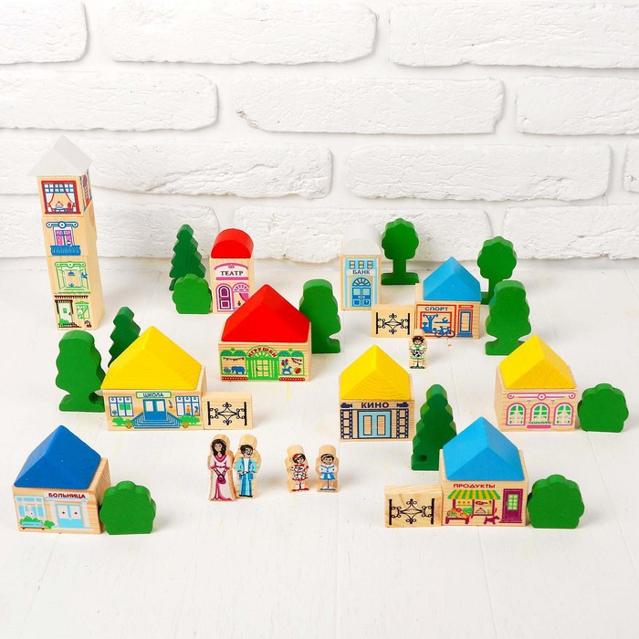 Конструктор «Весёлый городок», 56 элементов Конструктор «Весёлый городок», 56 элементов