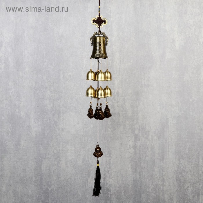 Музыка ветра металл Музыка ветра металл "Будда" 8 колокольчиков 60 см
