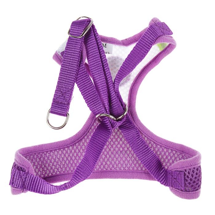 Шлейка регулируемая дышащая, светоотражающая, размер M, фиолетовая Шлейка регулируемая дышащая, светоотражающая, размер M, фиолетовая