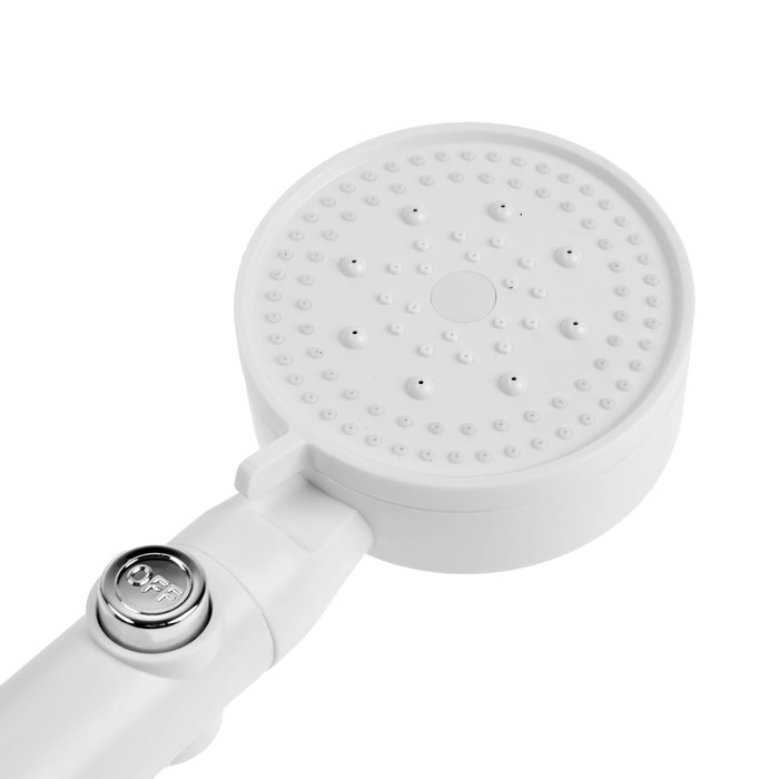 Лейка для душа ZEIN Z3540, d=90 мм, 5 режимов, кнопка  Лейка для душа ZEIN Z3540, d=90 мм, 5 режимов, кнопка "стоп", съёмный верх, белая