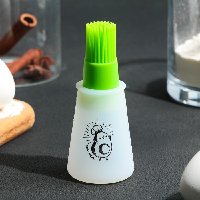 Кисть для масла «Авокадо», 11.8х5.2 см, силикон, цвет зеленый Кисть для масла «Авокадо», 11.8х5.2 см, силикон, цвет зеленый