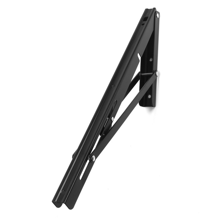 Кронштейн складной для столов и полок ТУНДРА, 2 шт, длина 400 мм, сталь цвет черный Кронштейн складной для столов и полок ТУНДРА, 2 шт, длина 400 мм, сталь цвет черный