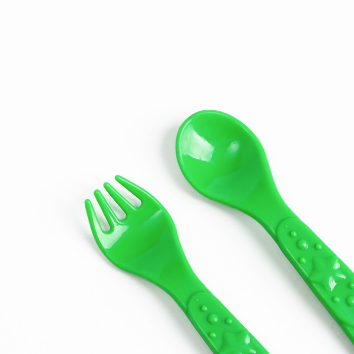 Набор детской посуды «Леопард», тарелка на присоске 250мл, вилка, ложка Набор детской посуды «Леопард», тарелка на присоске 250мл, вилка, ложка