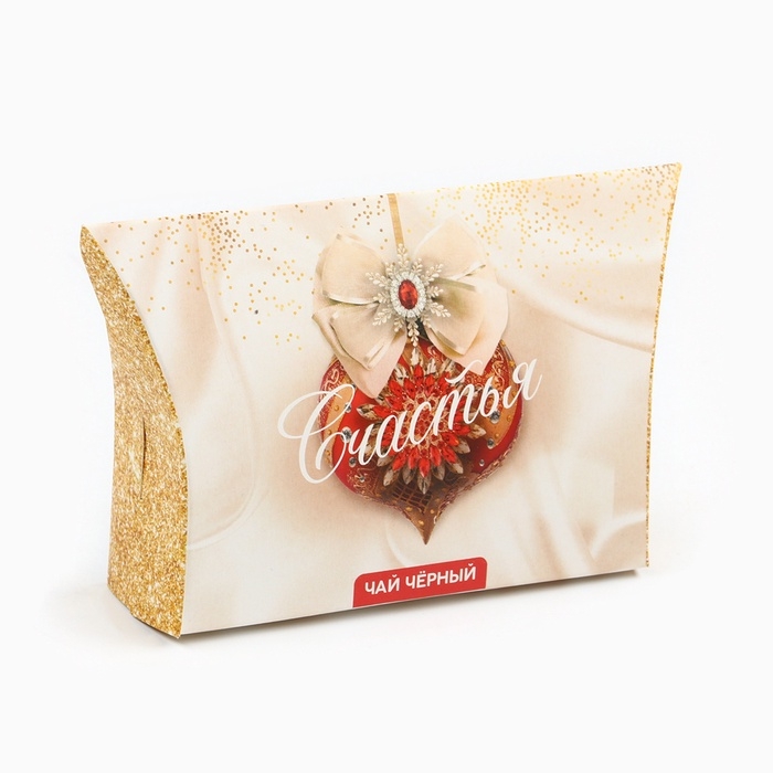 Чай чёрный новогодний «Счастья», со вкусом имбирного пряника, 20 г. Чай чёрный новогодний «Счастья», со вкусом имбирного пряника, 20 г.