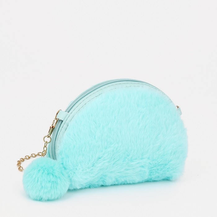 Сумка детская для девочки на молнии, цвет голубой