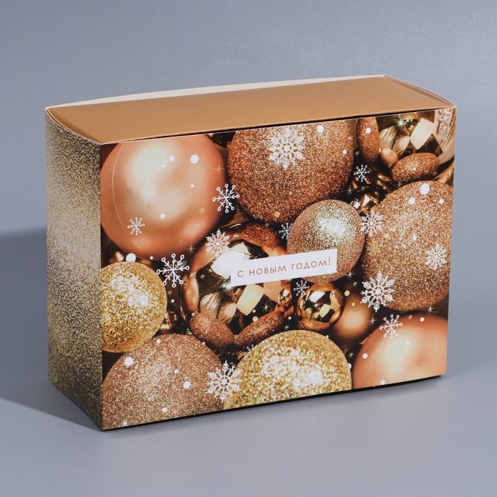 Подарочная коробка складная, новогодняя«Новогодние шары», 20 х 15 х 8 см, Новый год Подарочная коробка складная, новогодняя«Новогодние шары», 20 х 15 х 8 см, Новый год